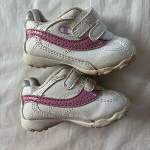 Champion White Pink Baby Walker Sneaker SZ 2W Gently Worn